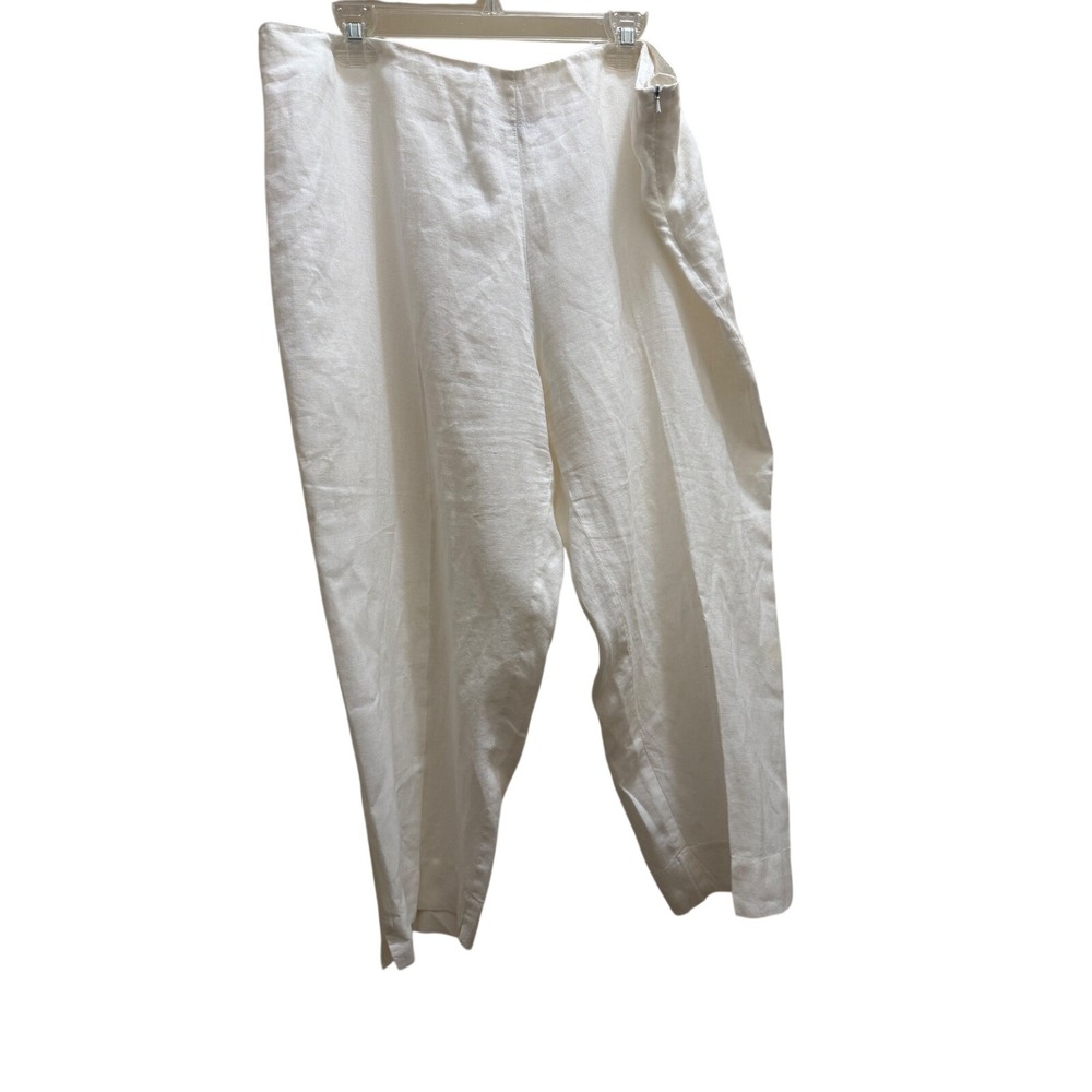 Eileen‎ Fisher White Linen Pants Women's XL